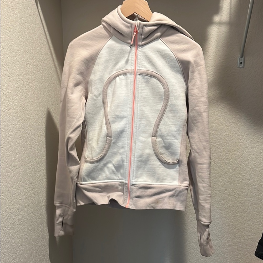 Lululemon Athletica White and Pink Sporty Jacket